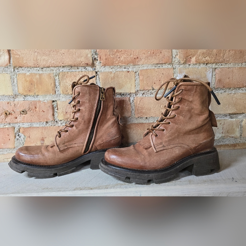 A.S.98 Tan Leather Ankle Boots - Picture 3 of 6